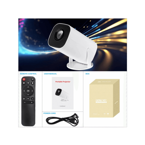 P30 Pro projector vooraanzicht met 4K-decodering en helder compact ontwerp